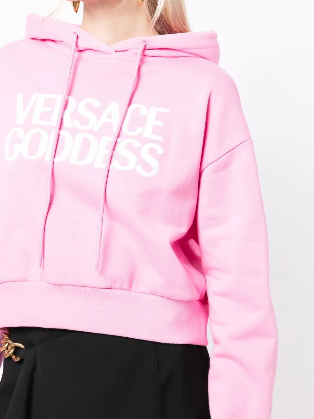 Versace Goddess Cropped Hoodie - image 7