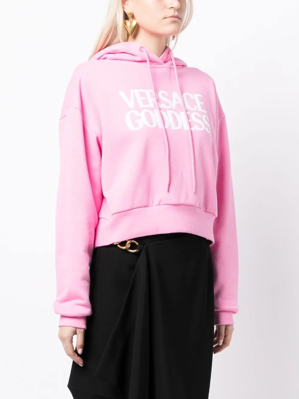 Versace Goddess Cropped Hoodie - image 3