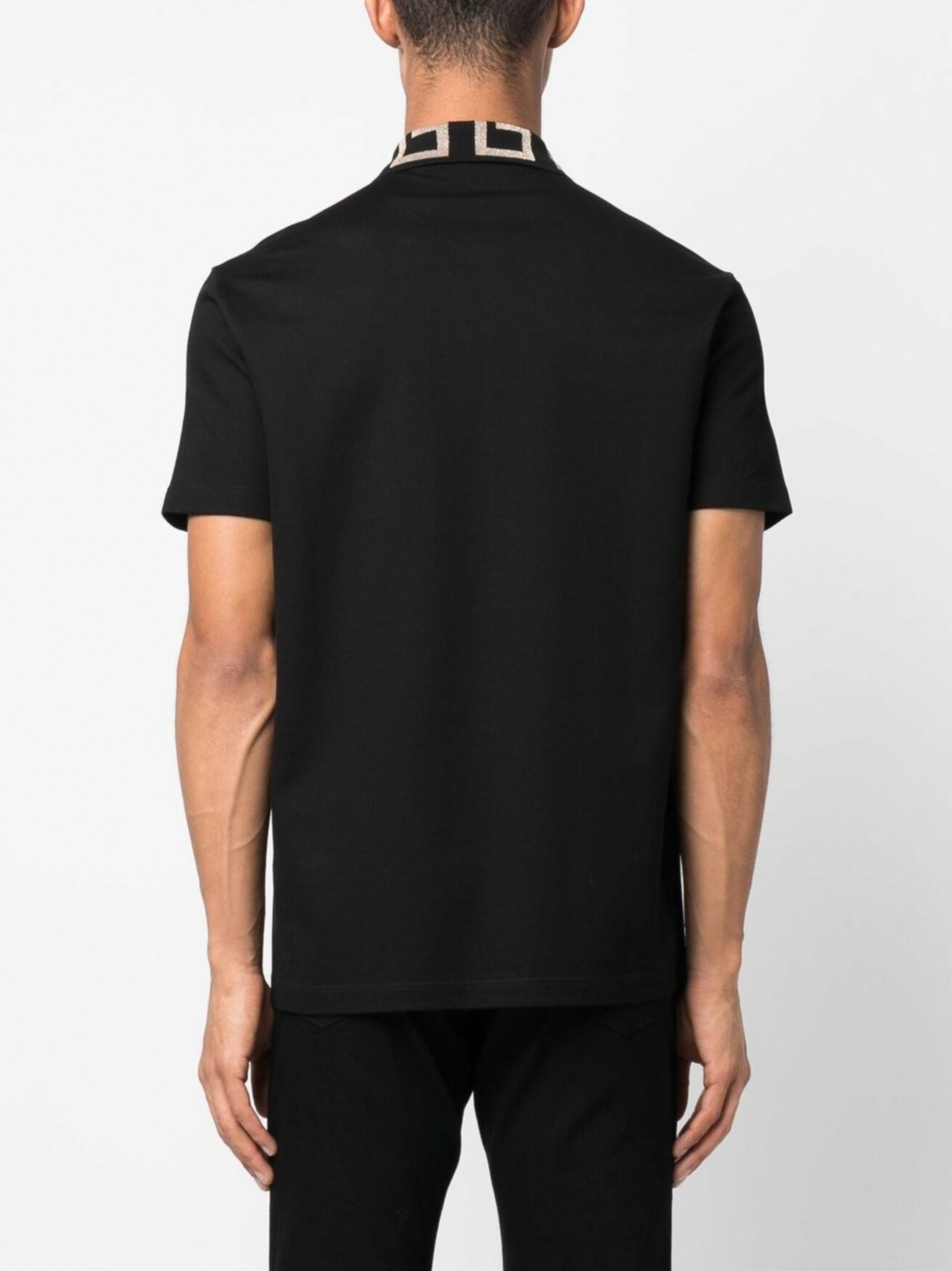 Versace Embroidered Cotton Piqué Polo - image 4
