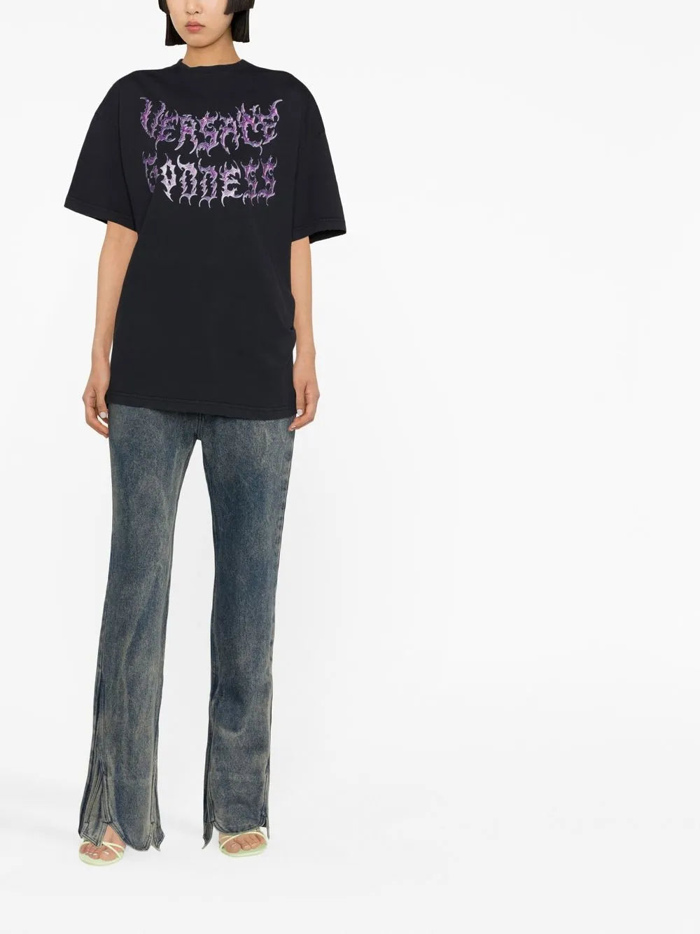 Versace Goddess Logo Oversized T-Shirt - image 2