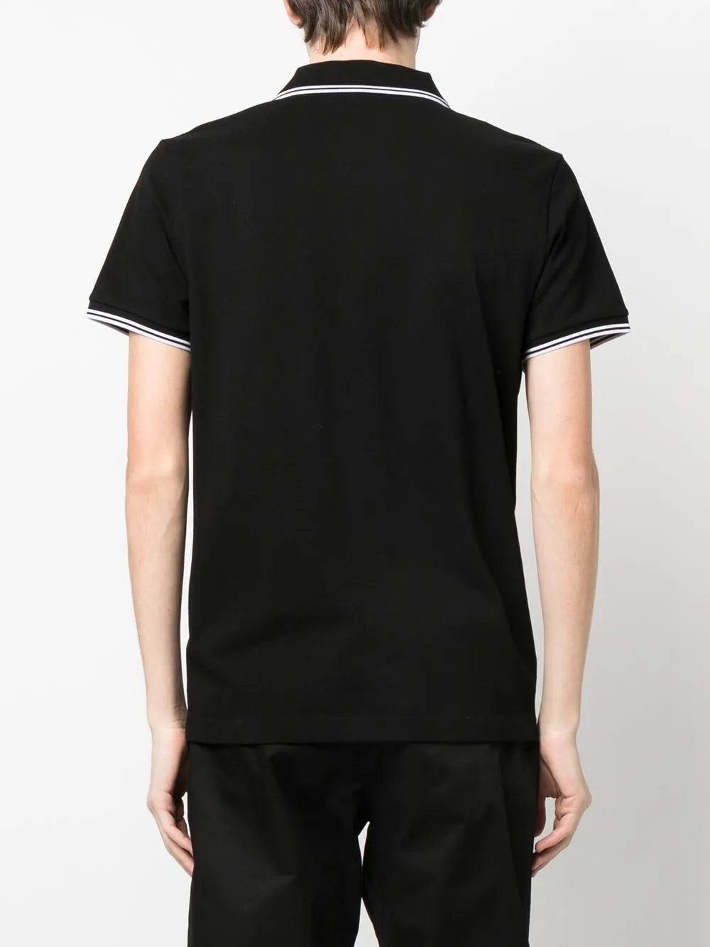 Moncler Moncler Black Polo Shirt with Signature Contrast Trim - image 6