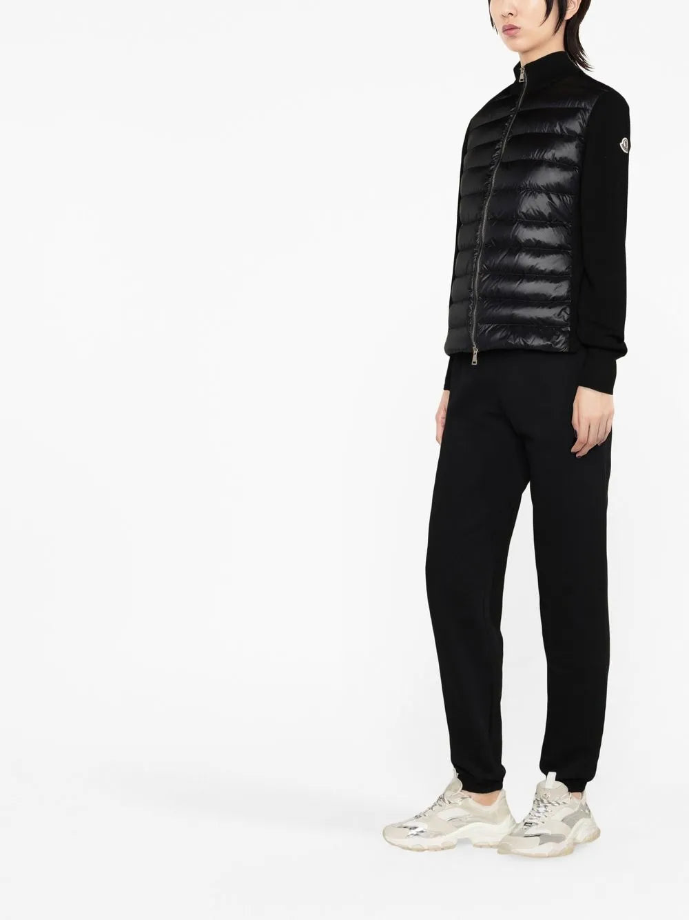 Moncler Knit Sleeve Puffer Jacket - Black - image 3