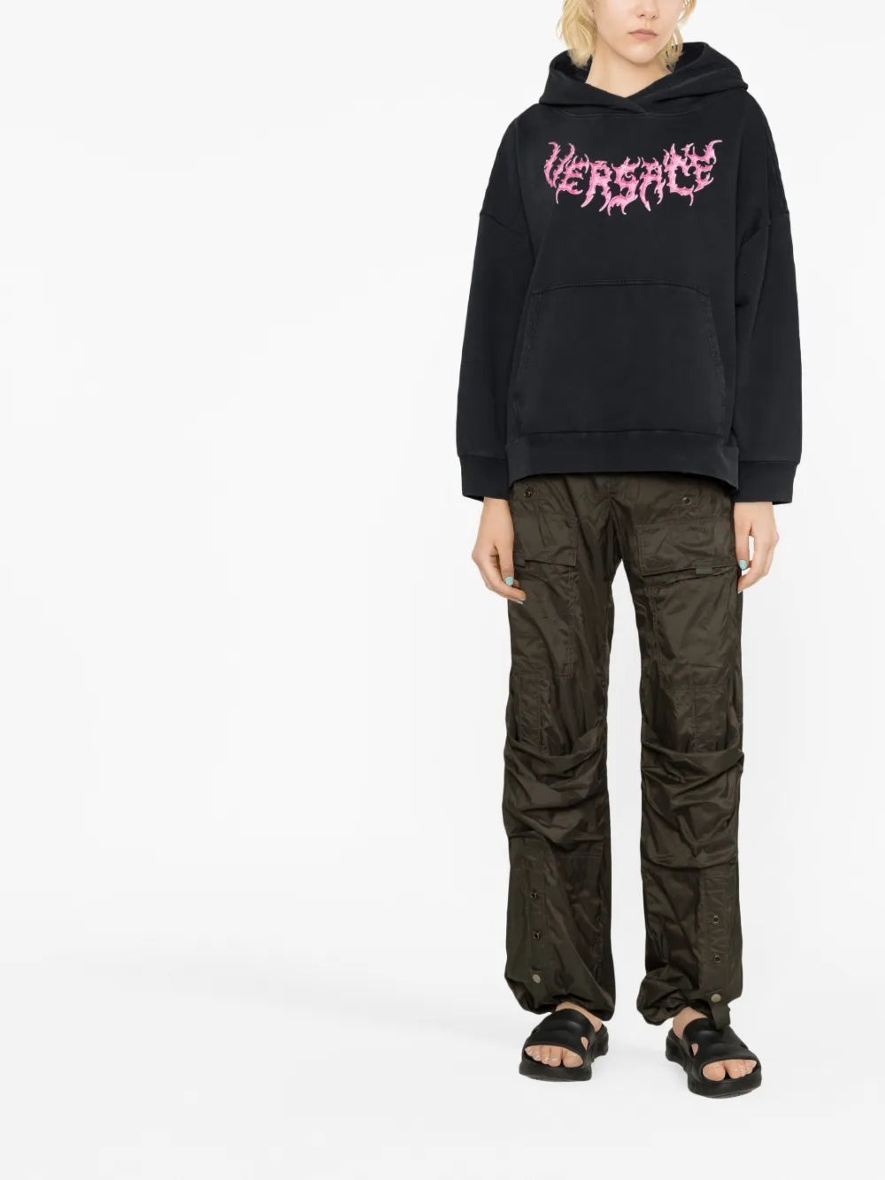 Versace Logo Hoodie – Black - image 2