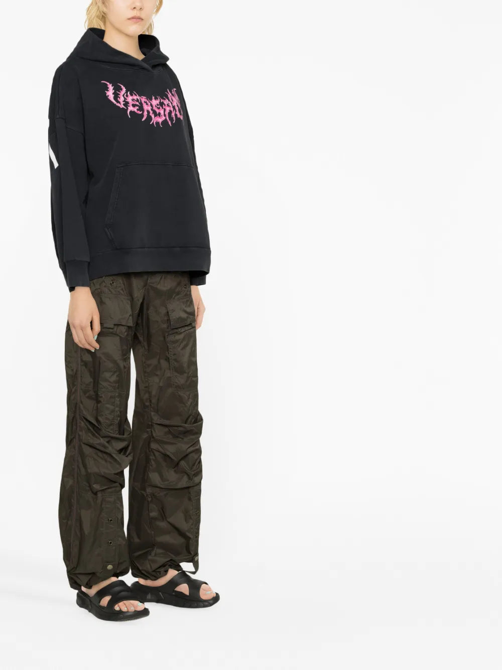 Versace Logo Hoodie – Black - image 6