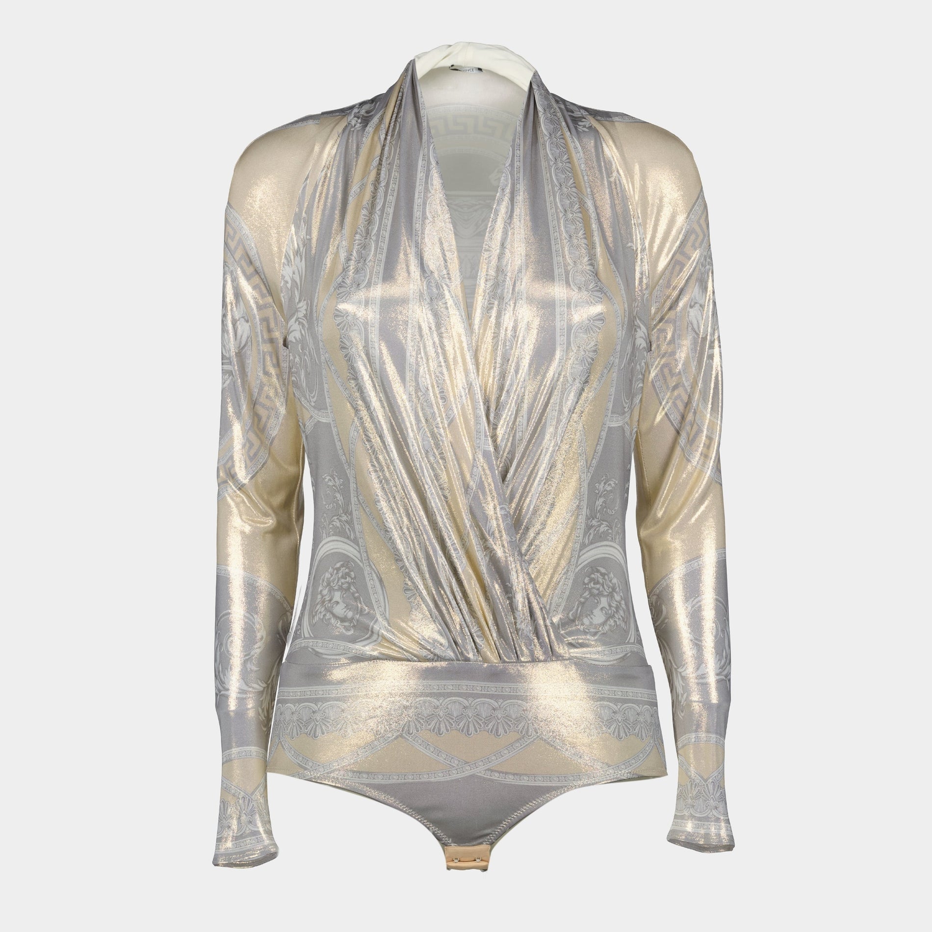 Versace Barocco Draped Bodysuit
