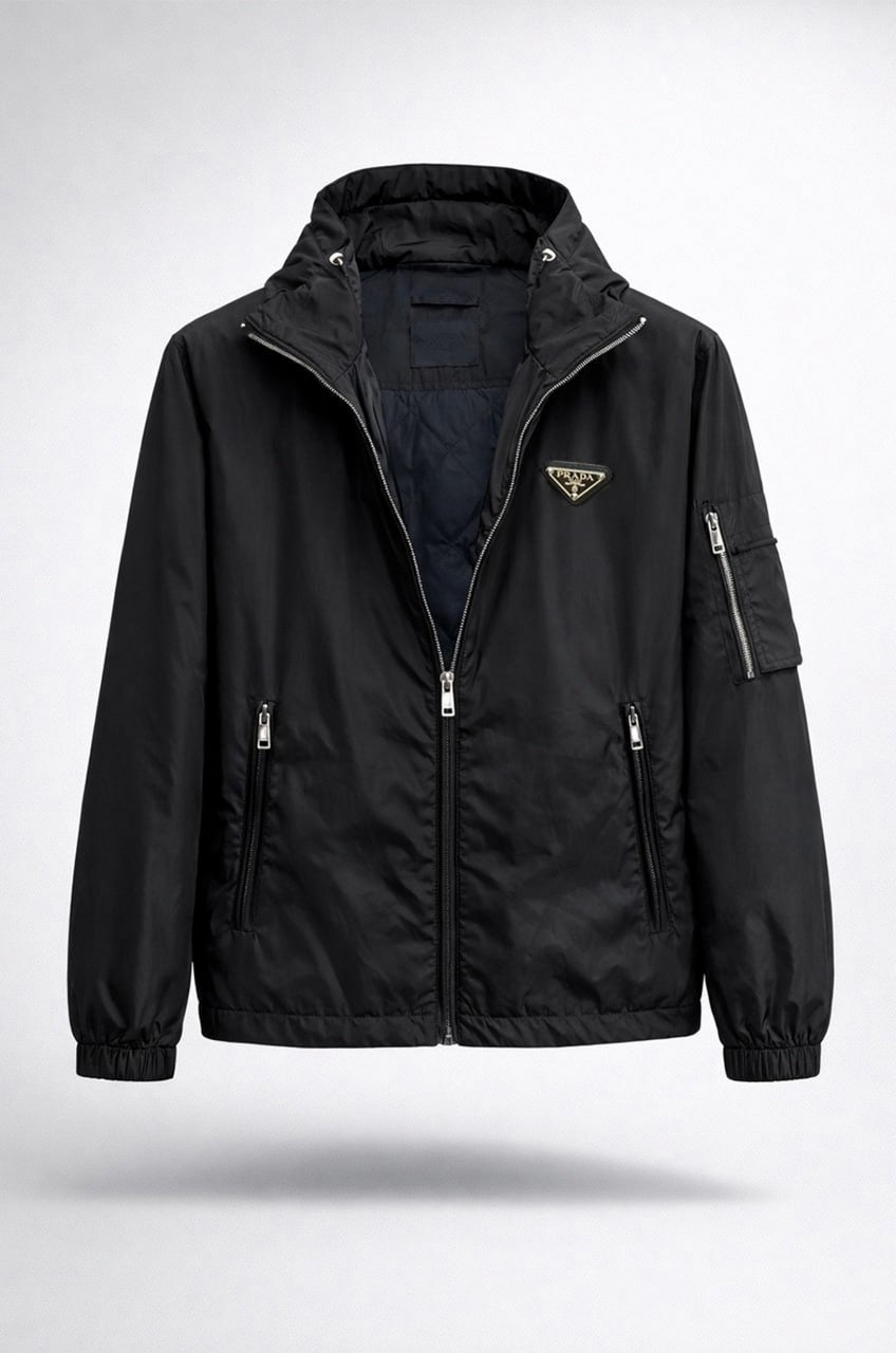 Prada Re-Nylon Hooded Zip Jacket - image 3