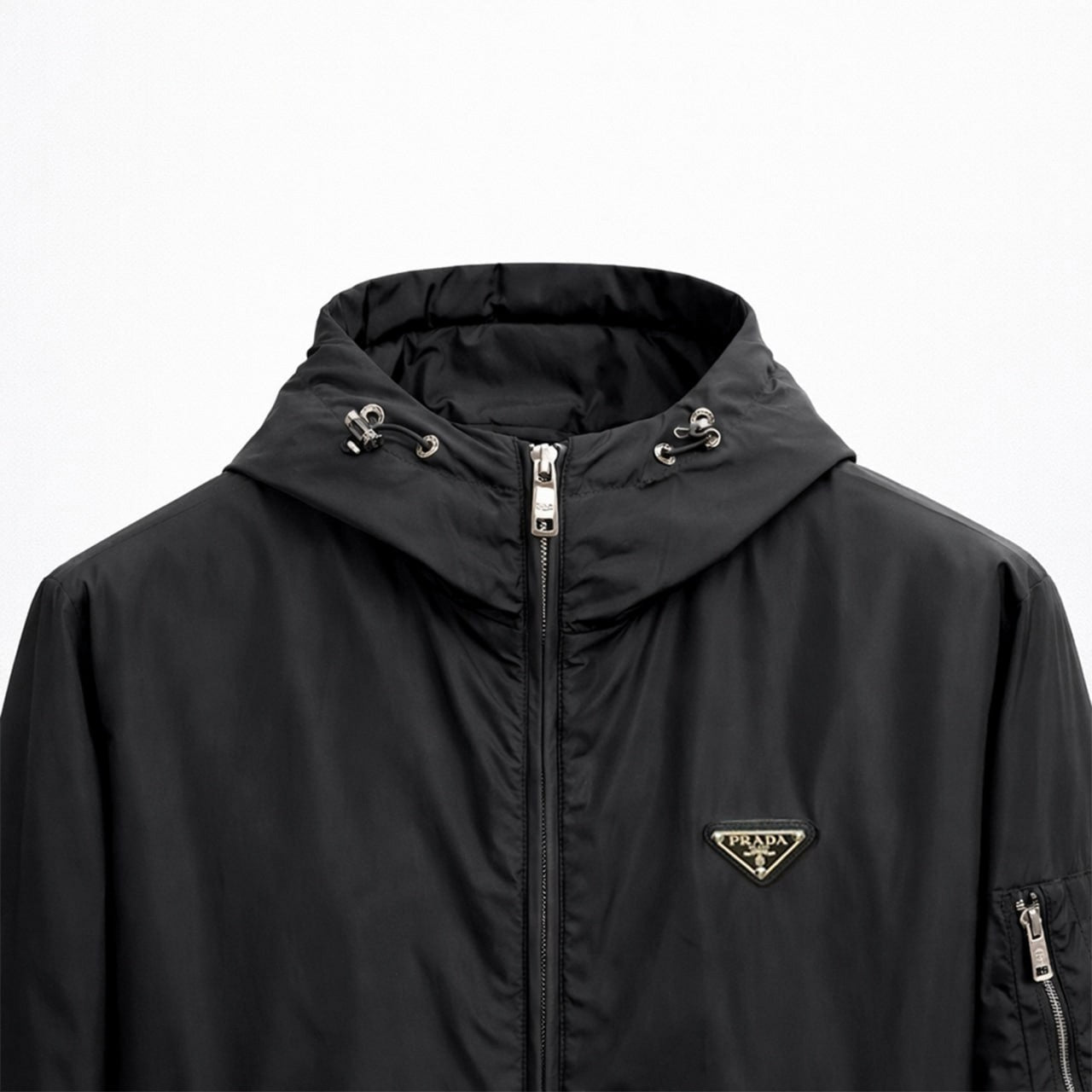 Prada Re-Nylon Hooded Zip Jacket - image 4