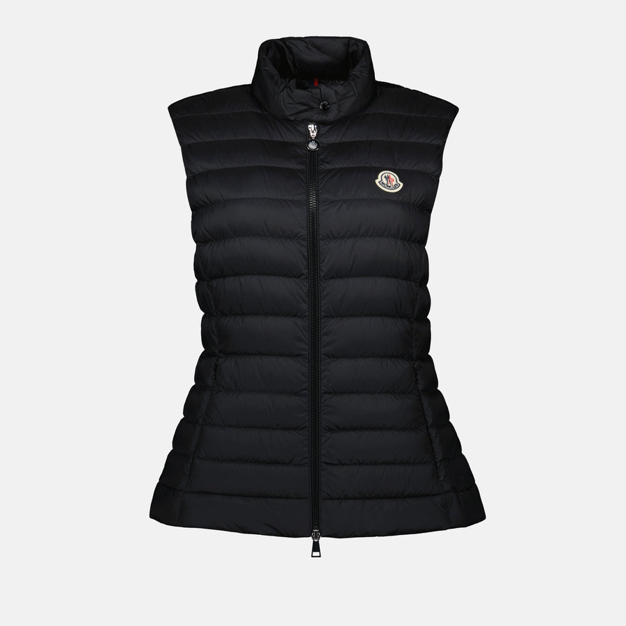 Moncler Black Lightweight Quilted Down Vest