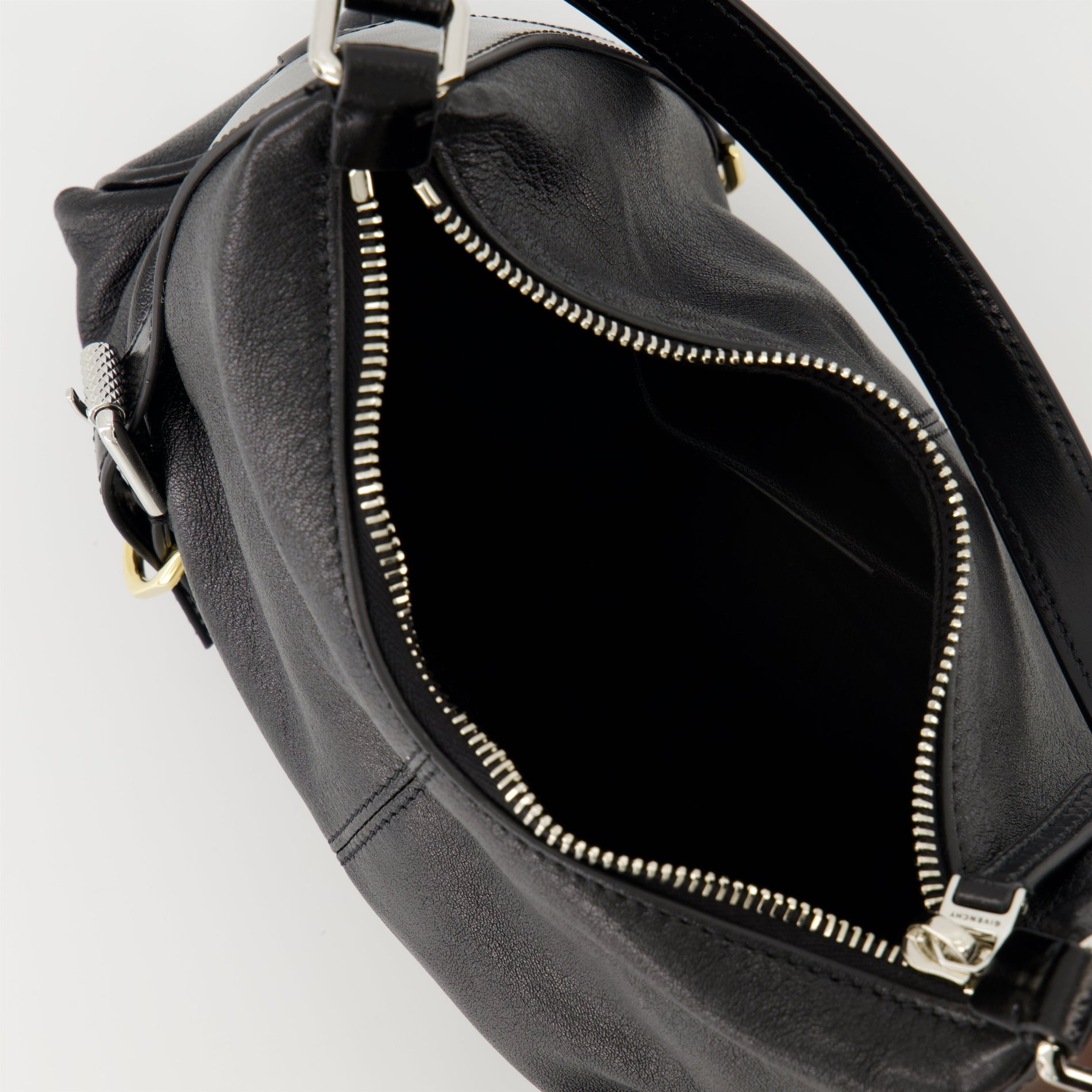 Givenchy Black Leather Buckle Detail Mini Shoulder Bag - image 5