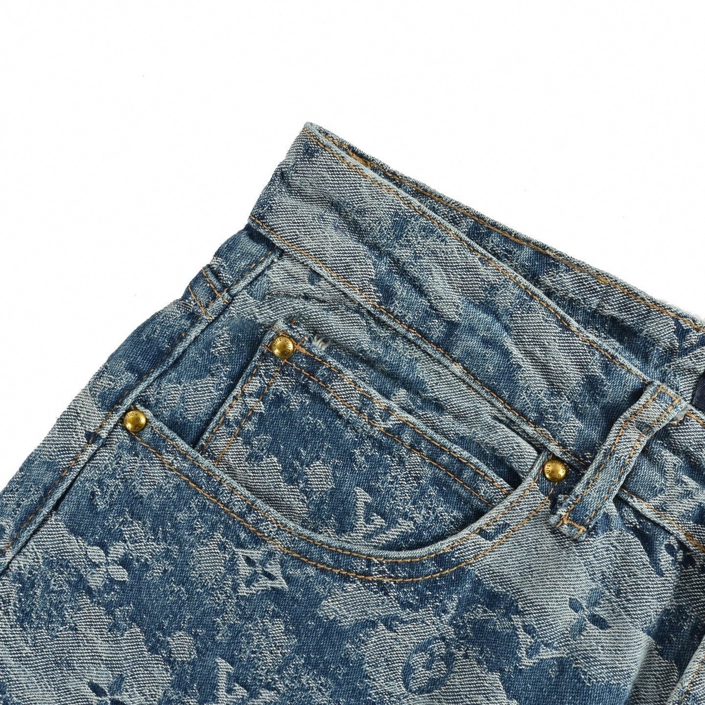 Louis Vuitton Cloud Monogram Blue Denim Jeans - image 6