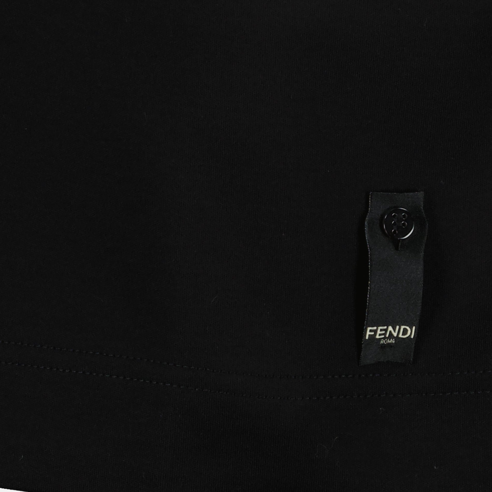 Fendi Black FF Logo Cotton T-Shirt - image 4