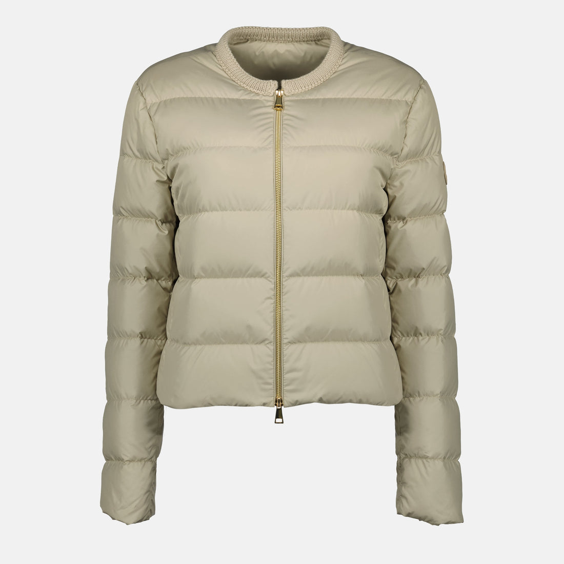 Light Beige Cropped Down Jacket