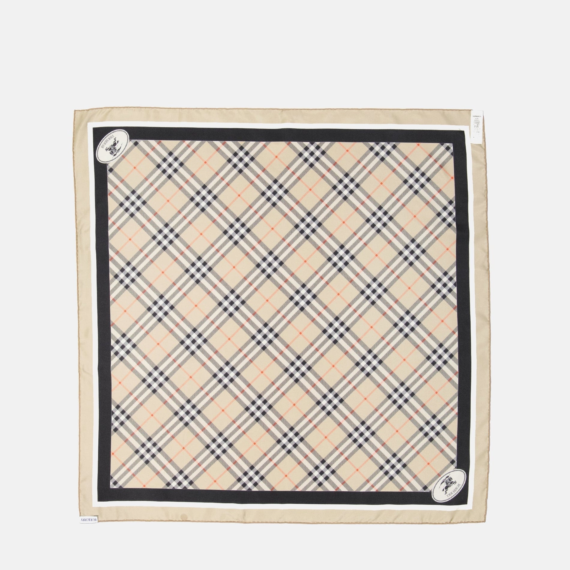 Burberry Check Silk Scarf with Contrast Border - image 2