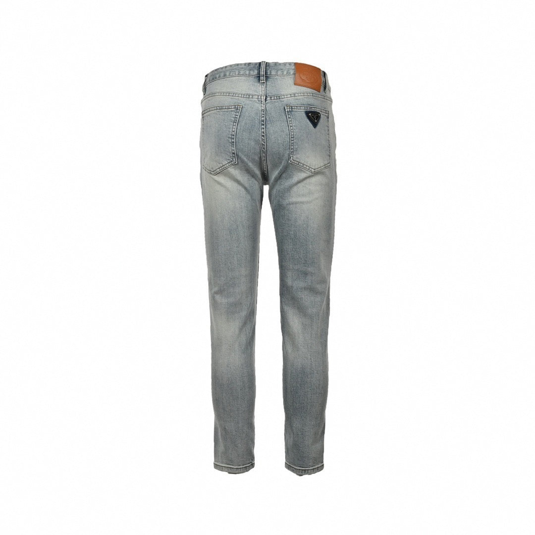Prada Light Wash Slim-Fit Denim Jeans - image 2