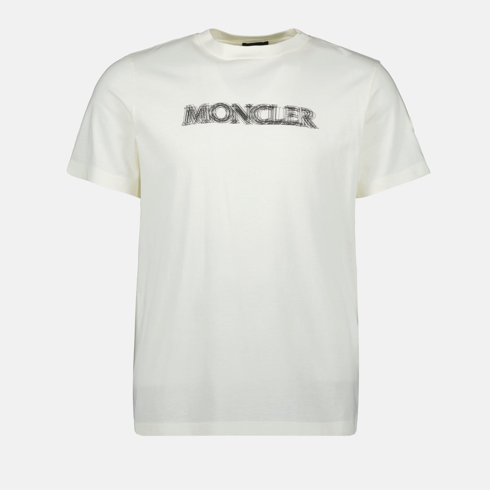 Moncler White Blurred Logo T-Shirt