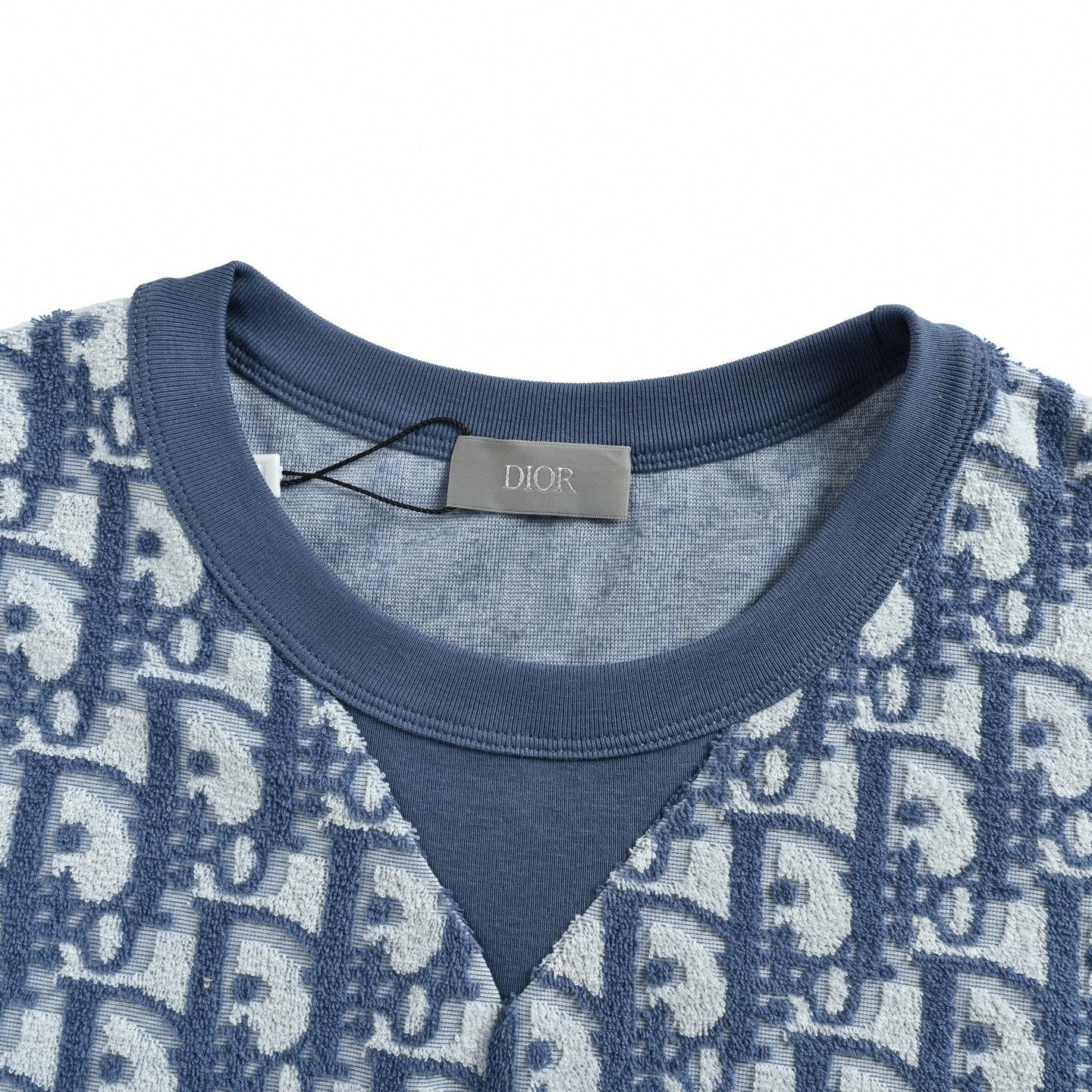 Dior Oblique Monogram Toweling T-Shirt | Blue - image 4