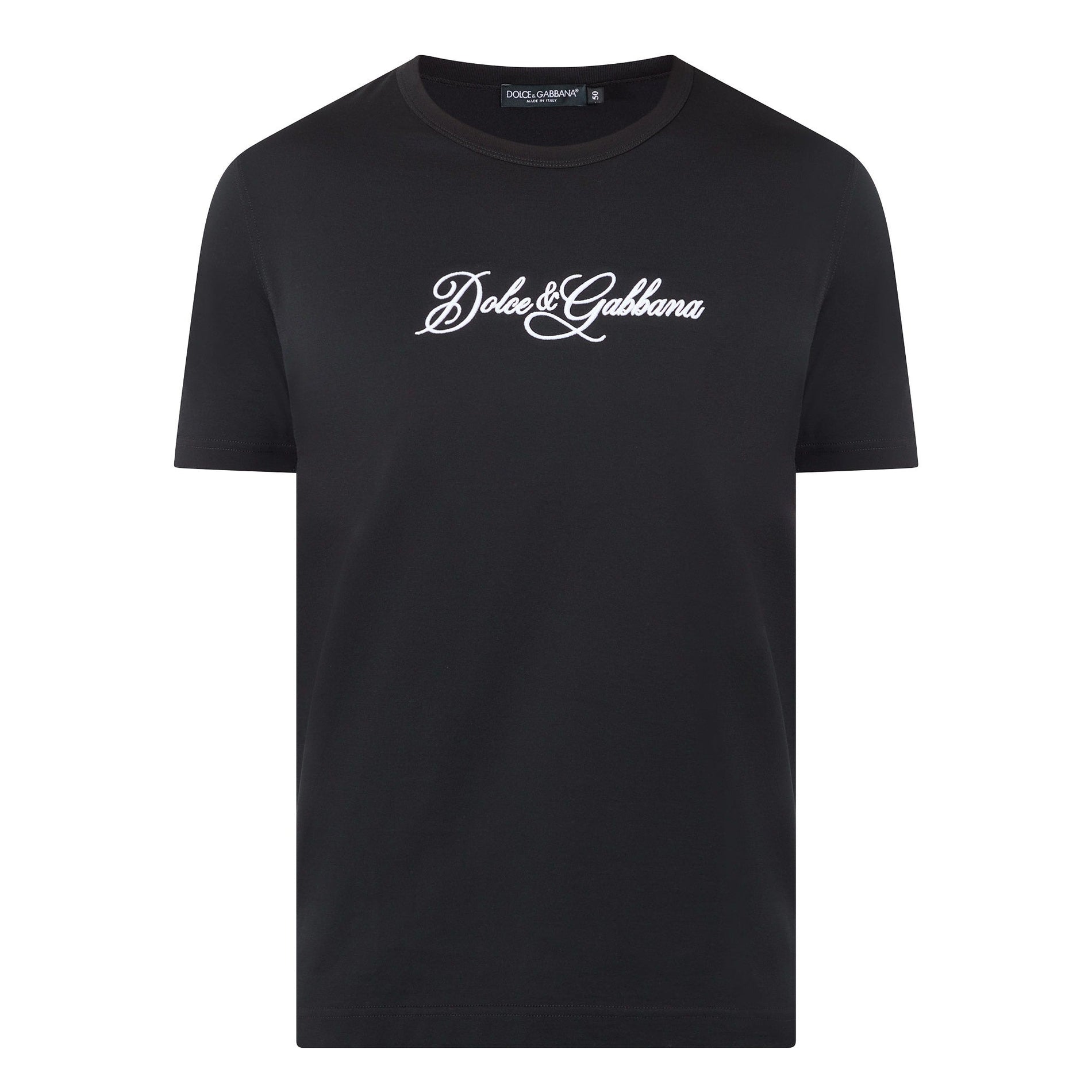Dolce & Gabbana Logo Embroidered Short-Sleeved T-Shirt