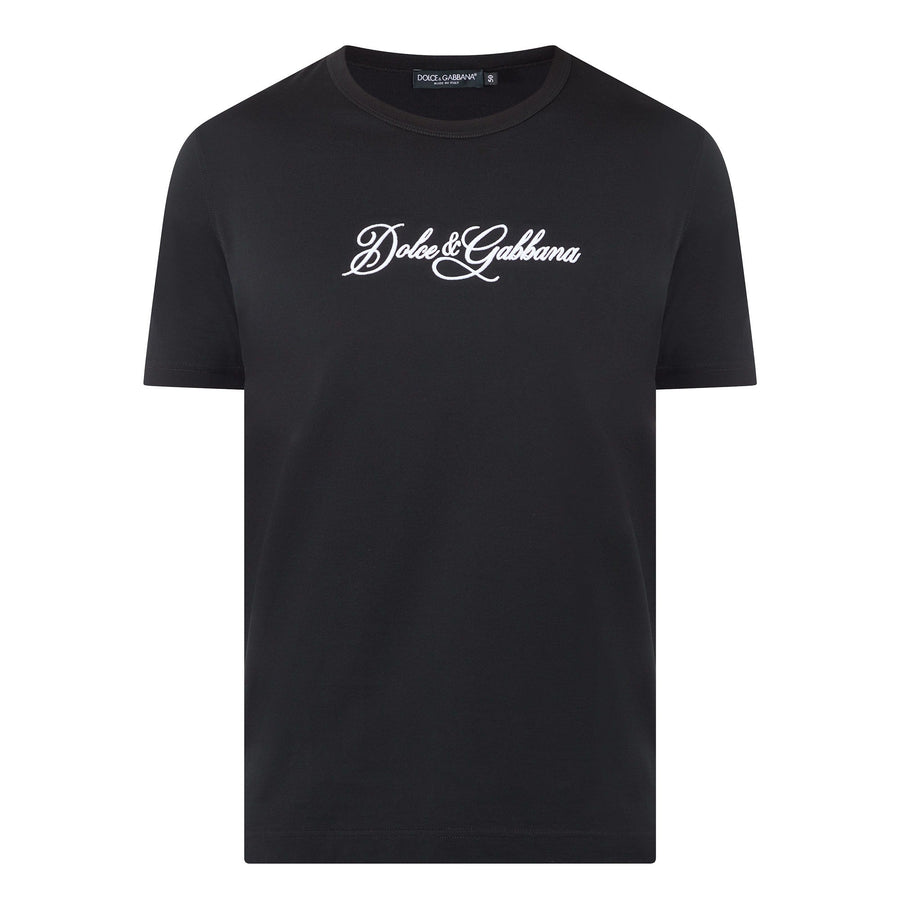 Dolce & Gabbana Logo Embroidered Short-Sleeved T-Shirt