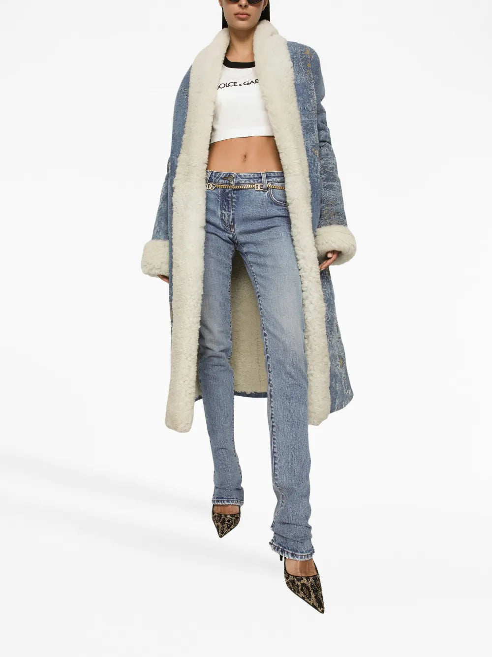 Dolce & Gabbana Flared Light Wash Denim Jeans - image 2