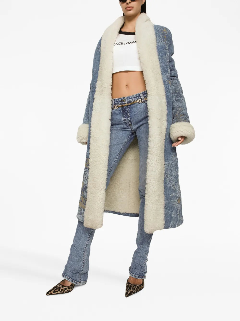 Dolce & Gabbana Flared Light Wash Denim Jeans - image 3