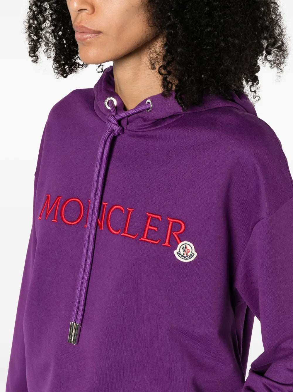 Moncler Embroidered Logo Hoodie – Purple - image 7