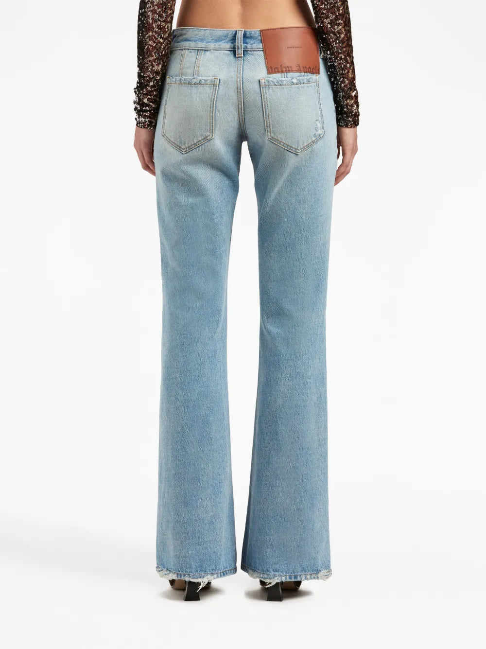 Palm Angels Distressed Flared Denim Jeans - image 7
