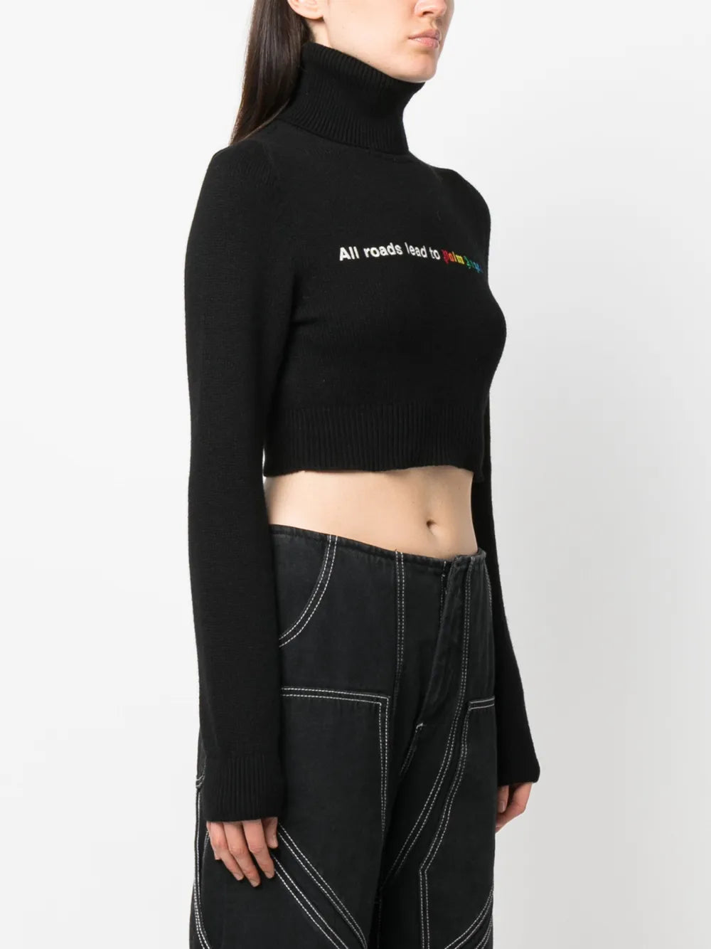 Palm Angels Crop Sweater - image 3