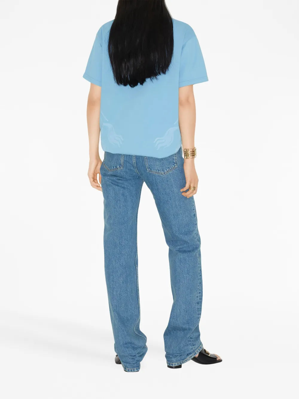 Burberry Blue Straight-Leg Denim Jeans - image 6