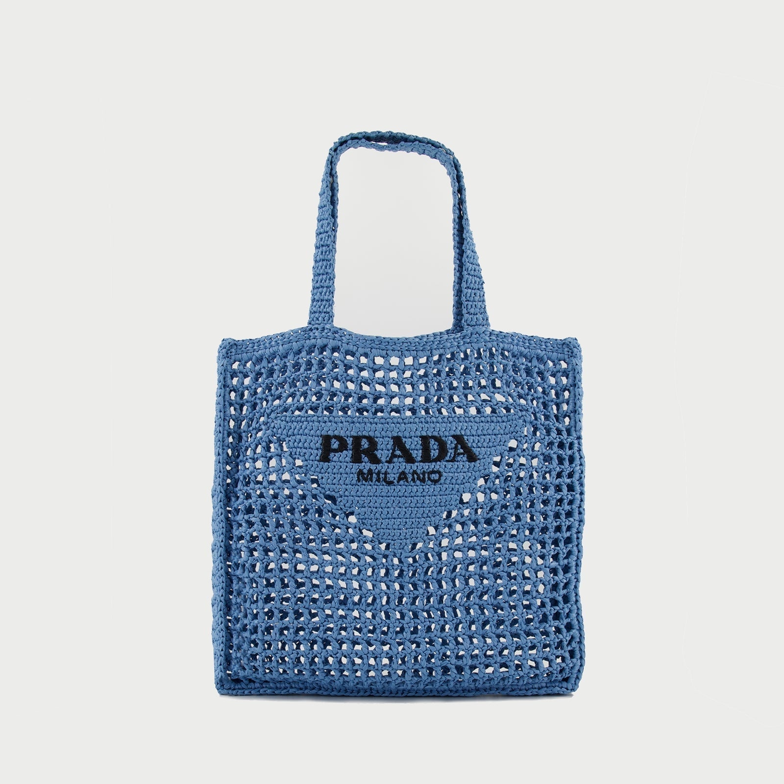 Prada Crochet Tote Bag (Blue)