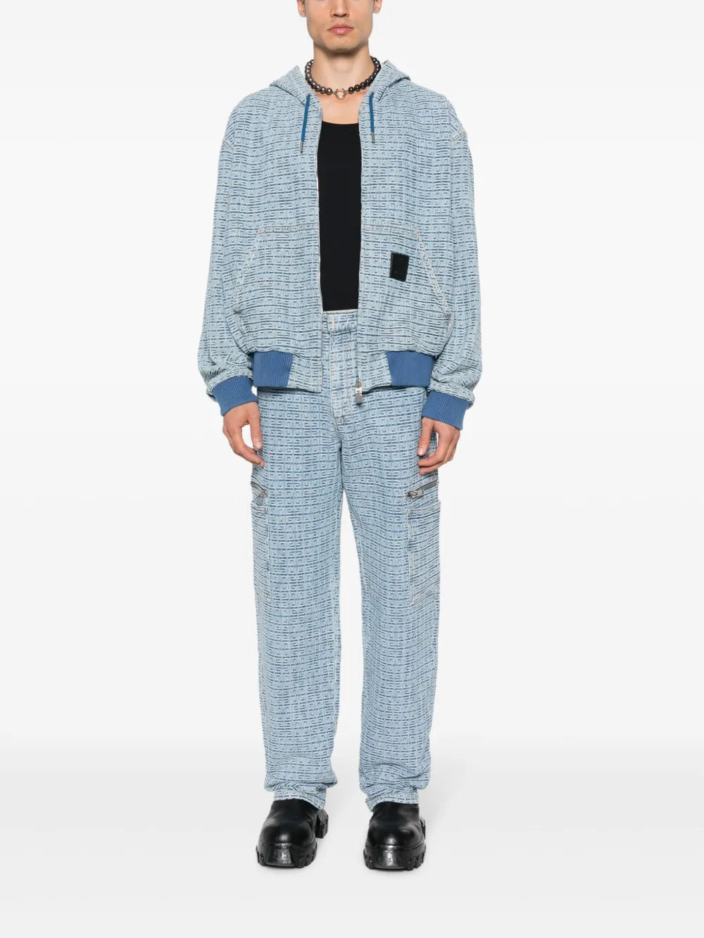 Givenchy 4G Denim Zip-Up Sweatshirt - image 2