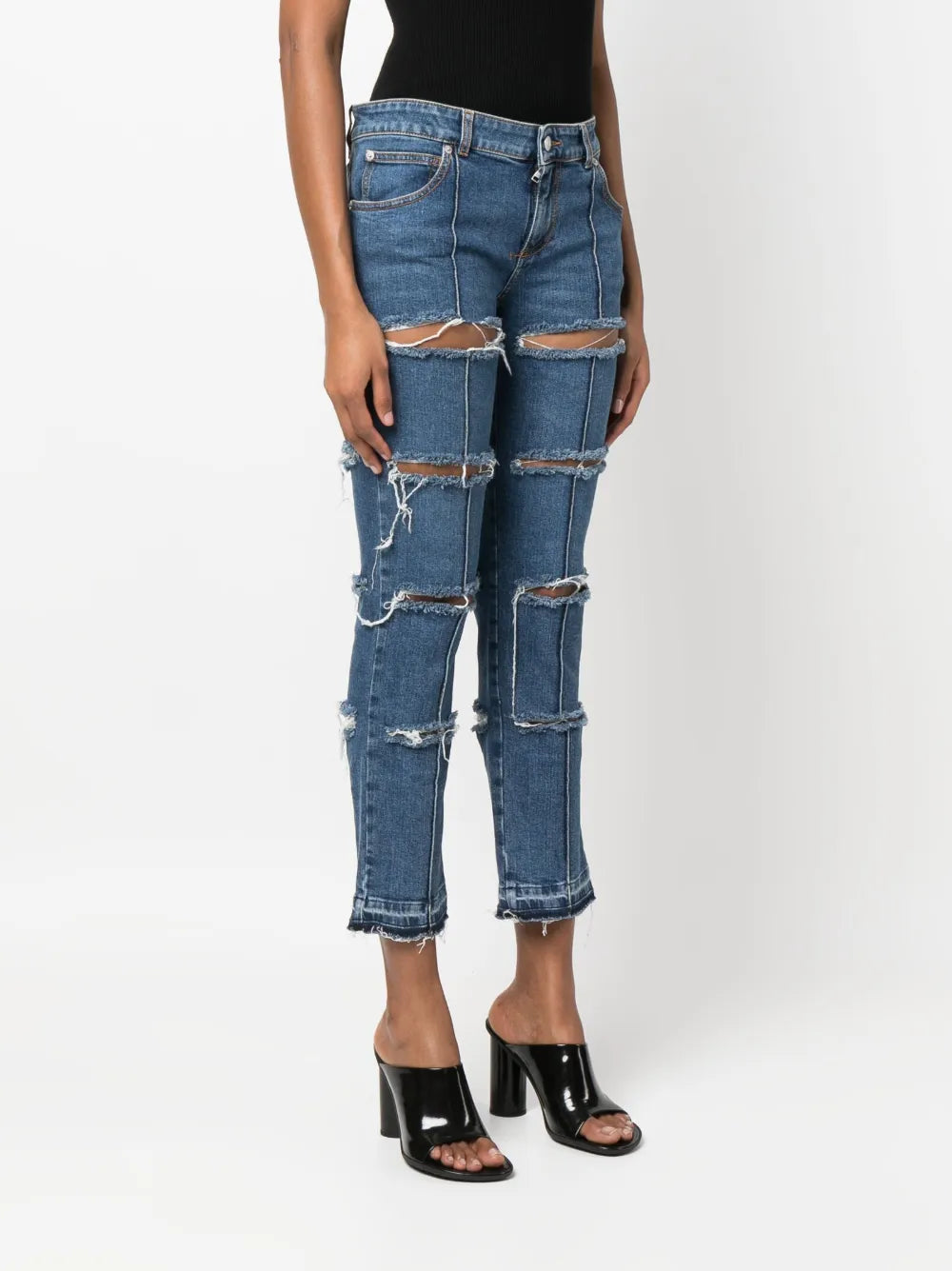 Alexander McQueen Patchwork Skinny Jeans - image 3