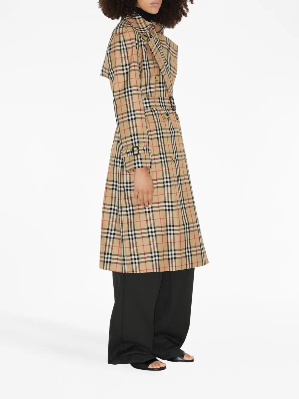 Burberry Checked Trench Coat - image 3