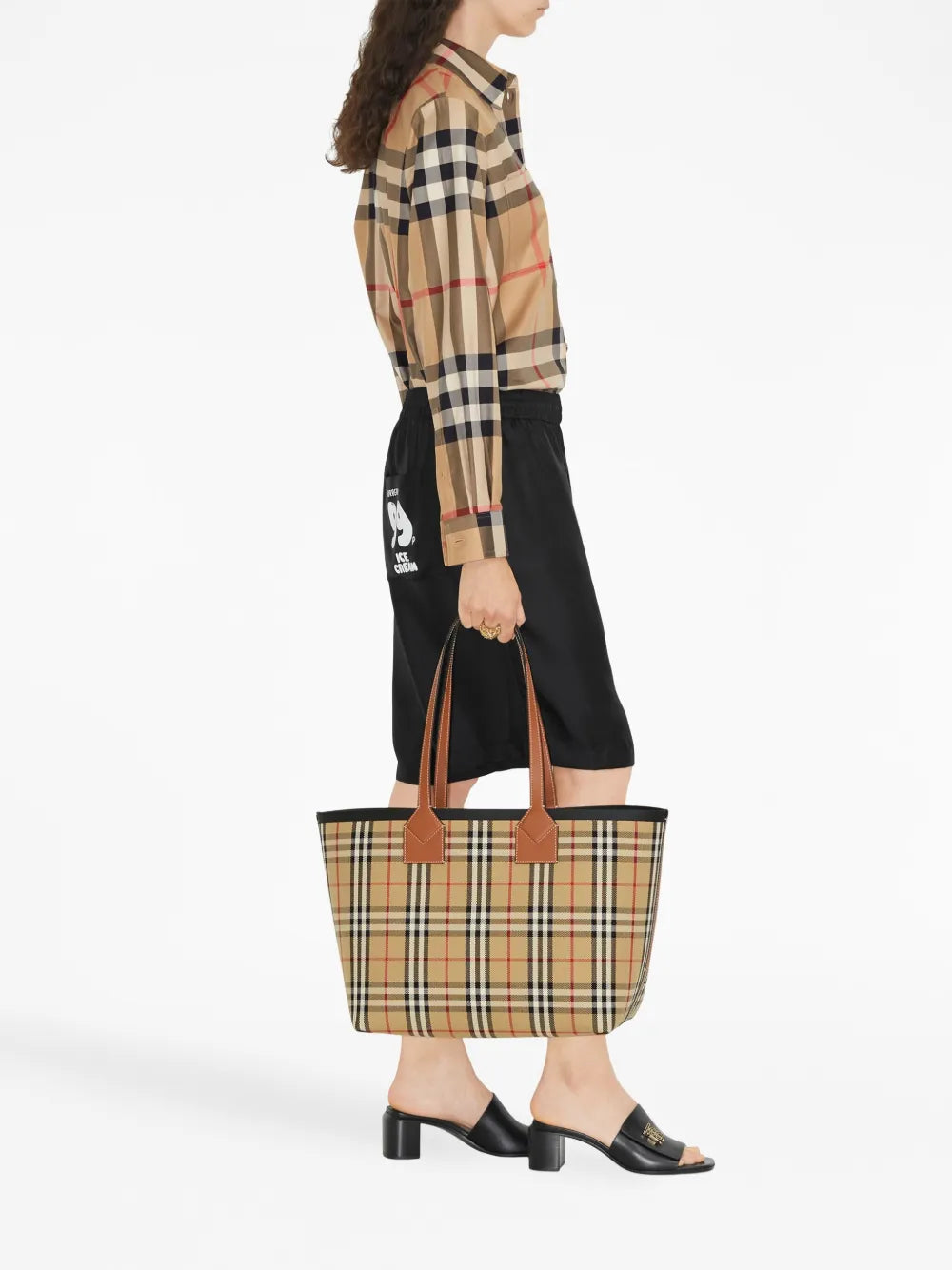 Burberry Vintage Check Longline Shirt - image 3