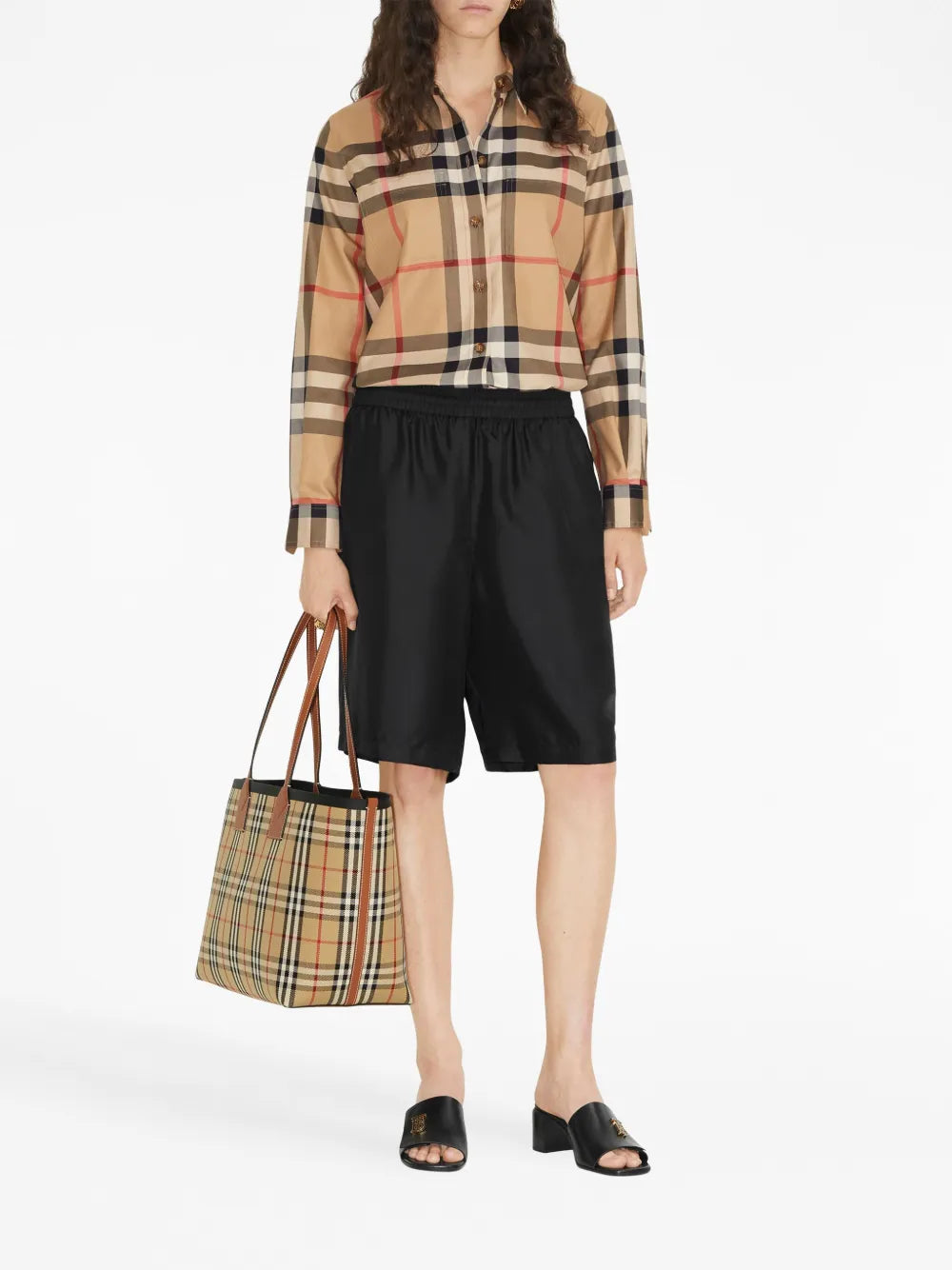 Burberry Vintage Check Longline Shirt - image 2