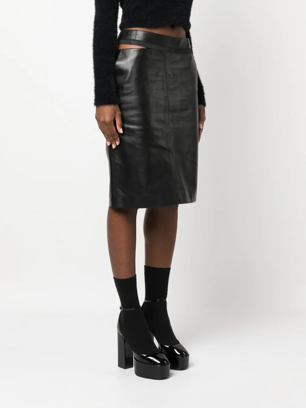 Fendi Leather Skirt - image 3
