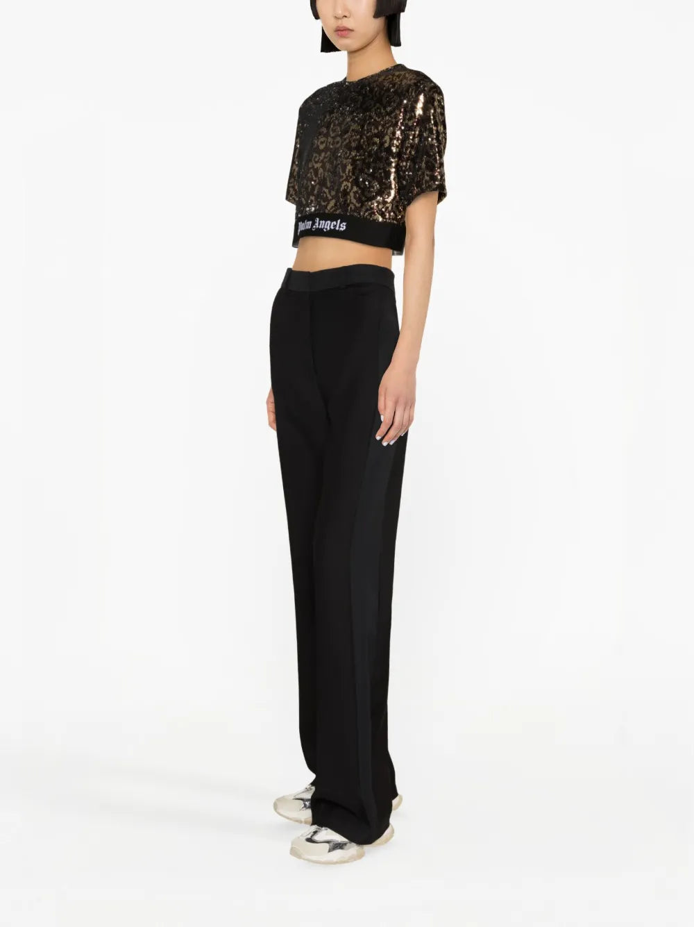 Palm Angels Sequined Crop Top - image 3