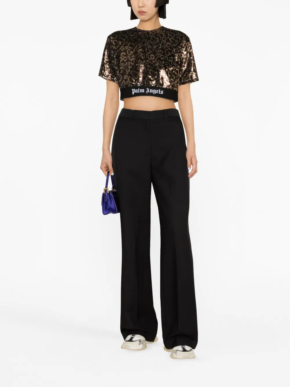 Palm Angels Sequined Crop Top - image 2