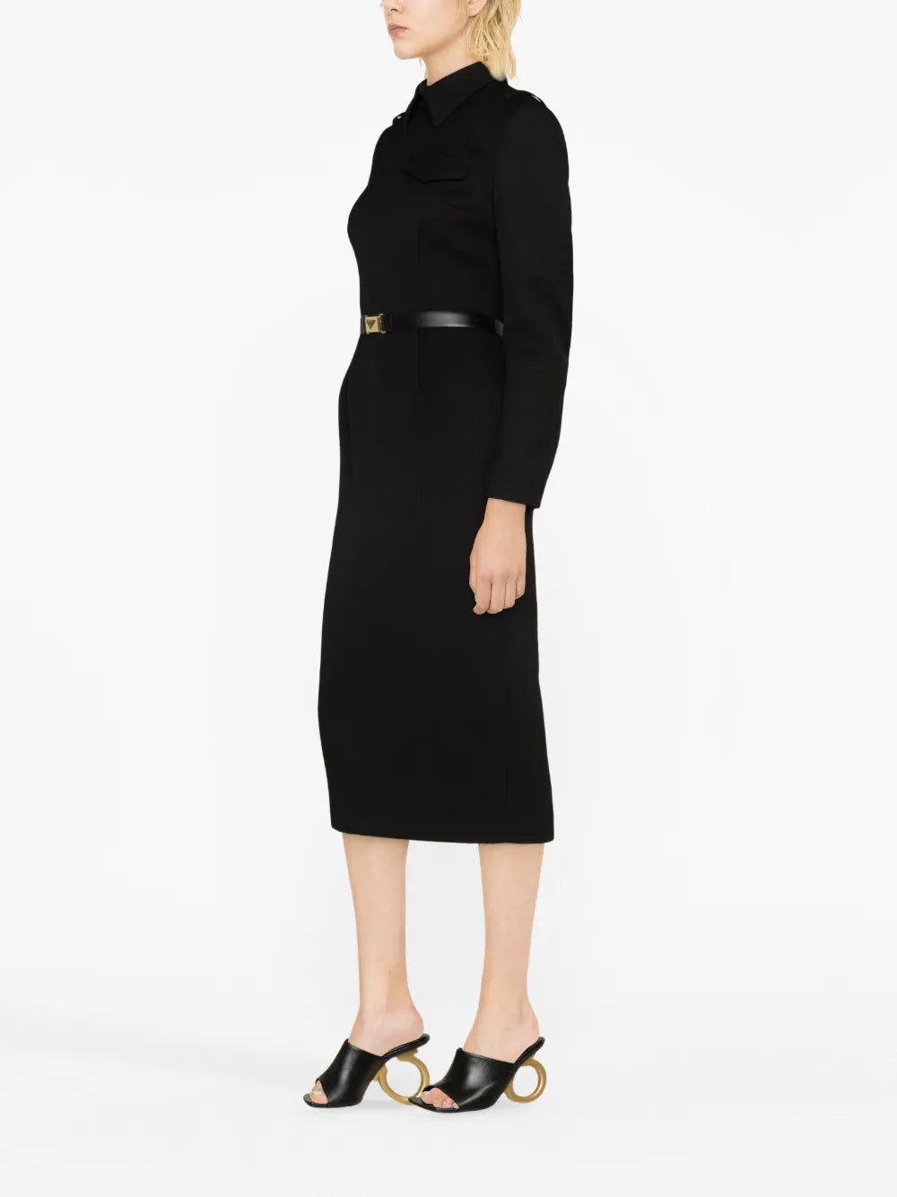 Prada Tailored Belted Midi Dress - image 3