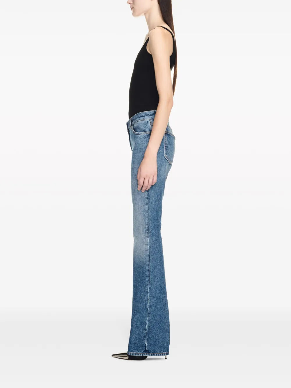 Off-White Vintage-Wash Flared Denim Jeans - image 3