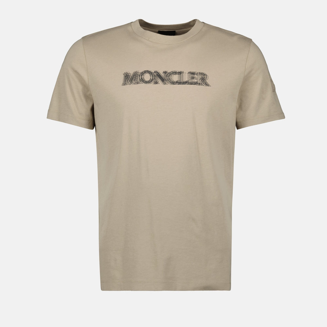 Beige Blurred Logo T-Shirt