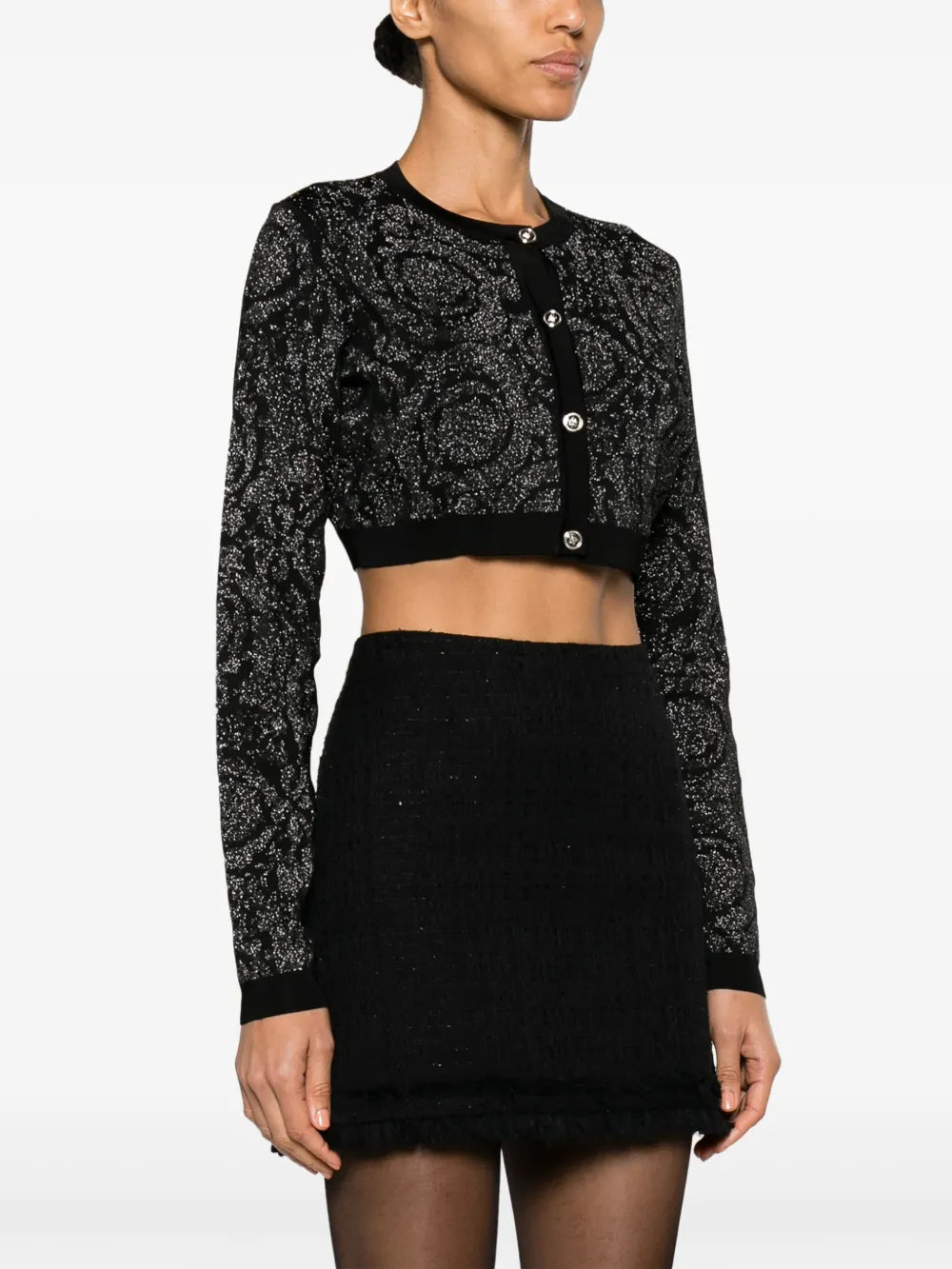 Versace Barocco Lurex Cardigan - image 3