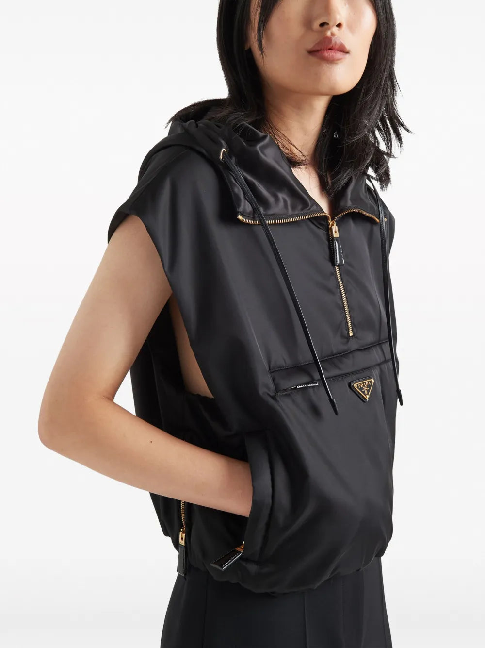 Prada Hooded Nylon Zip Vest - image 6