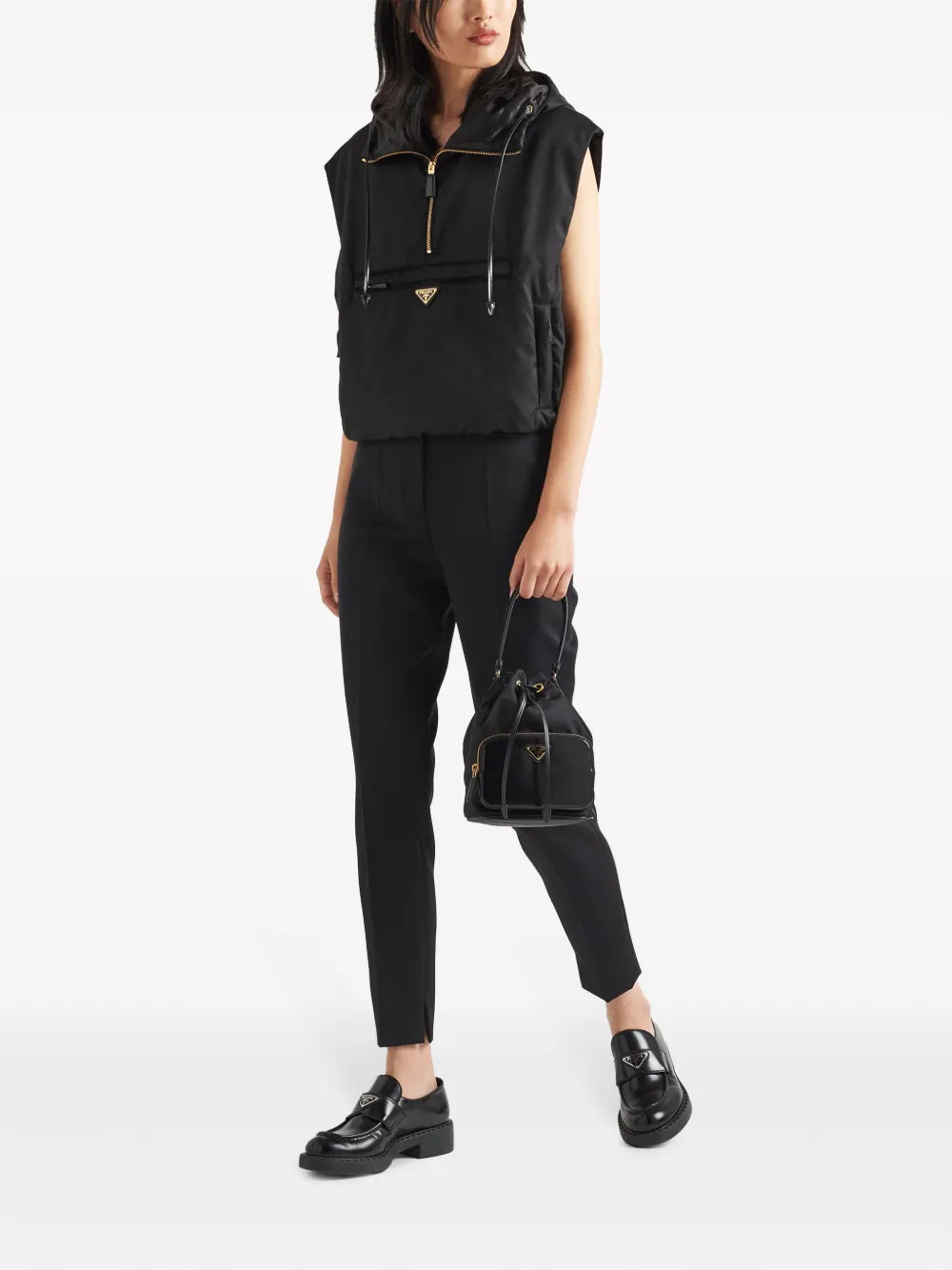 Prada Hooded Nylon Zip Vest - image 2