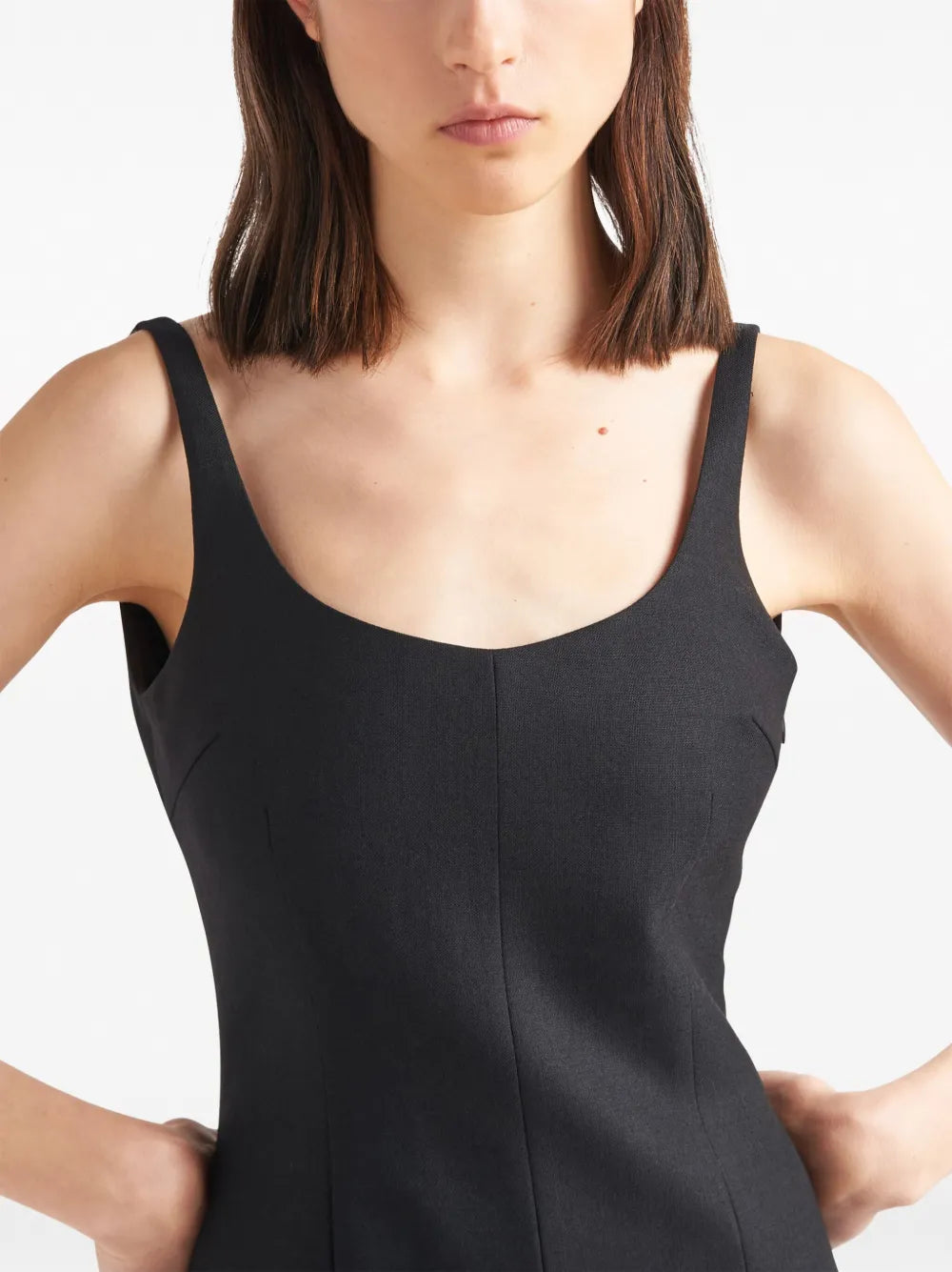 Prada Structured Mini Dress with Sheer Hem - image 6