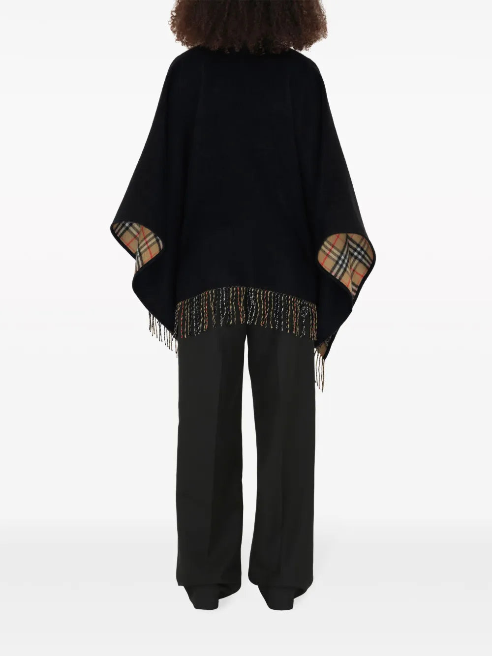 Burberry Black Wool Poncho - image 6