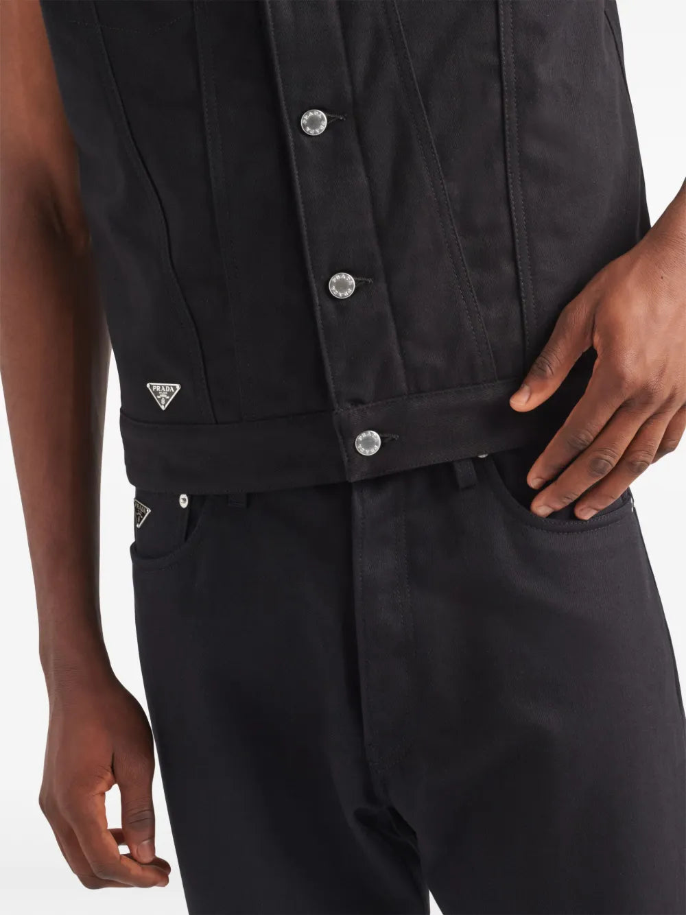 Prada Sleeveless Denim Jacket - image 6