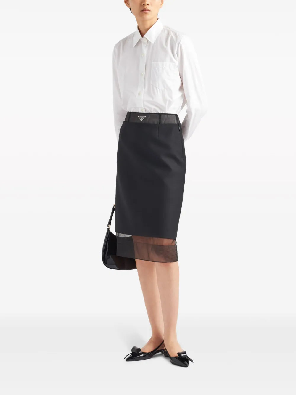 Prada Wool and Crinoline Skirt - image 2