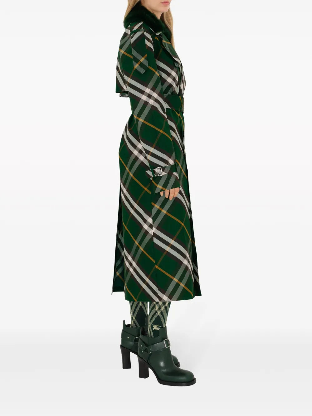 Burberry Checked Trench Coat - image 3