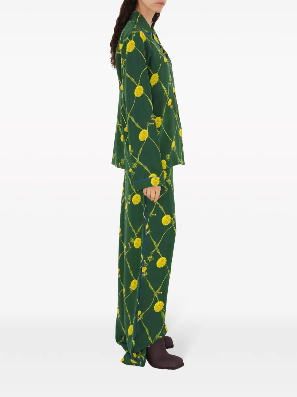 Burberry Floral Print Silk Pajama Shirt - image 3