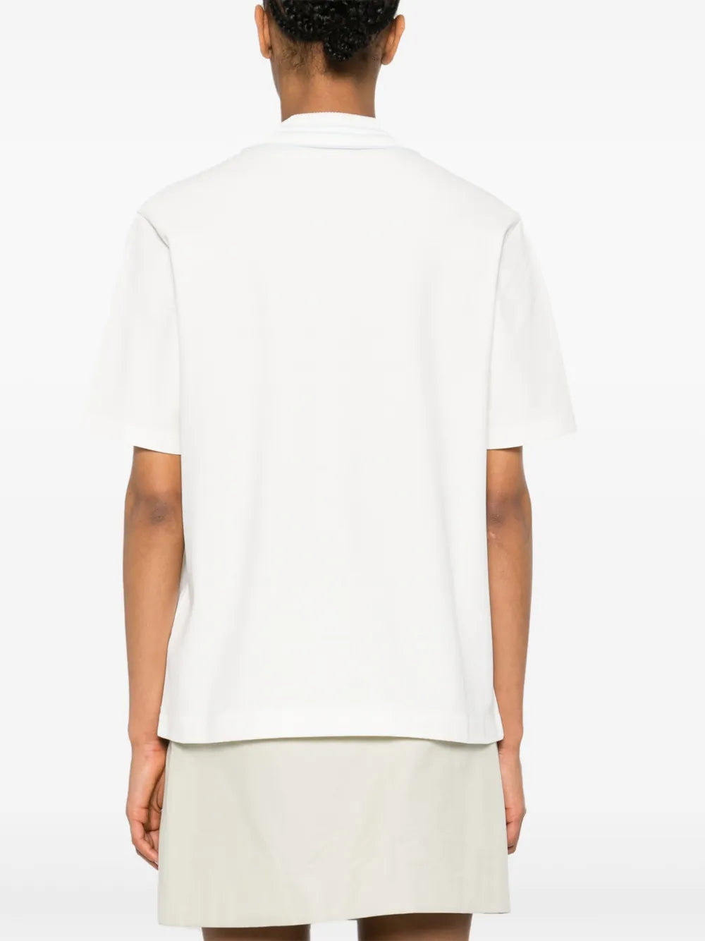Moncler White Polo Shirt with Subtle Stripe Collar - image 6
